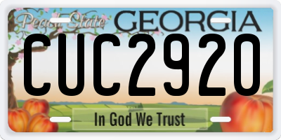 GA license plate CUC2920
