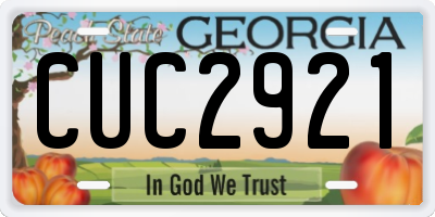 GA license plate CUC2921