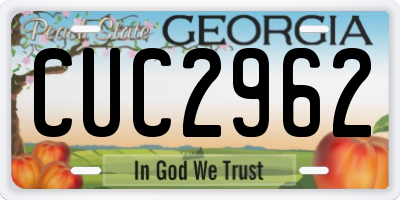 GA license plate CUC2962