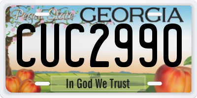 GA license plate CUC2990