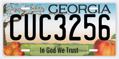 GA license plate CUC3256