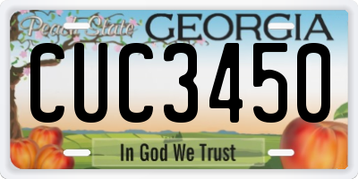 GA license plate CUC3450