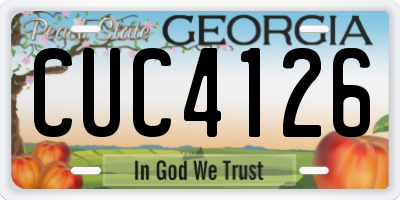 GA license plate CUC4126