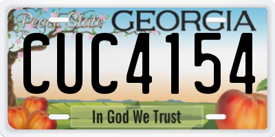 GA license plate CUC4154