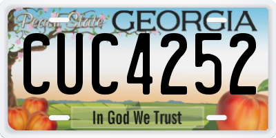 GA license plate CUC4252
