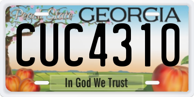 GA license plate CUC4310