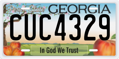 GA license plate CUC4329