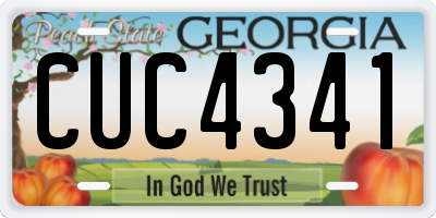 GA license plate CUC4341