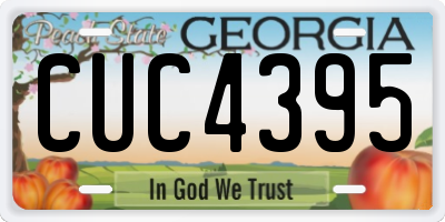 GA license plate CUC4395