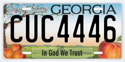 GA license plate CUC4446