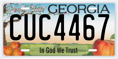 GA license plate CUC4467