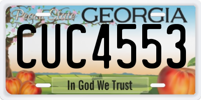 GA license plate CUC4553