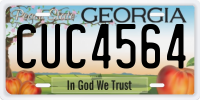 GA license plate CUC4564