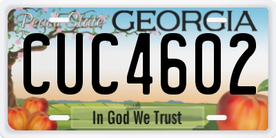 GA license plate CUC4602