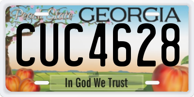 GA license plate CUC4628