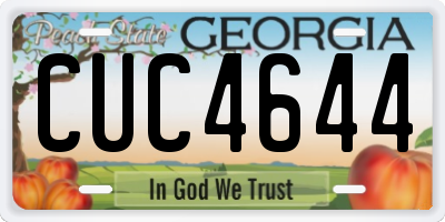GA license plate CUC4644