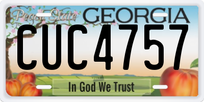 GA license plate CUC4757