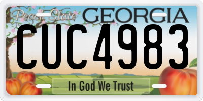 GA license plate CUC4983