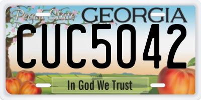 GA license plate CUC5042