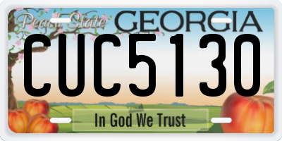 GA license plate CUC5130