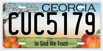 GA license plate CUC5179