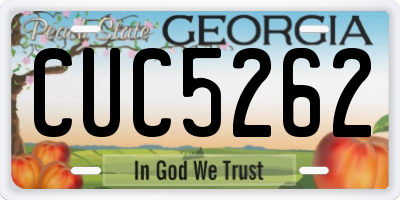 GA license plate CUC5262
