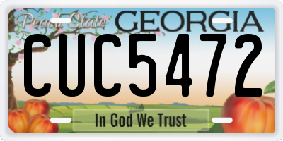 GA license plate CUC5472