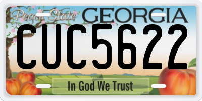 GA license plate CUC5622