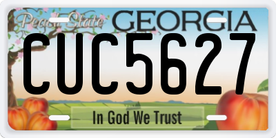 GA license plate CUC5627