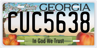 GA license plate CUC5638