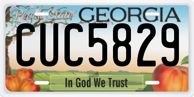 GA license plate CUC5829