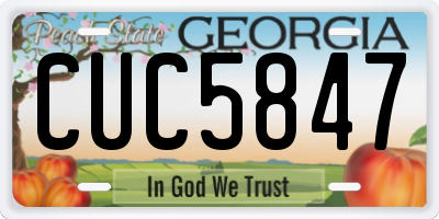 GA license plate CUC5847