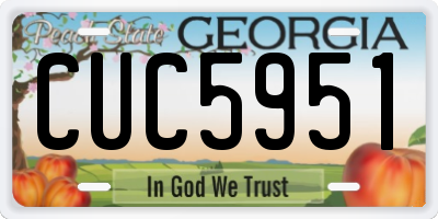 GA license plate CUC5951