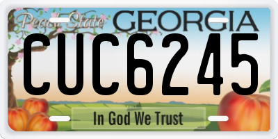 GA license plate CUC6245