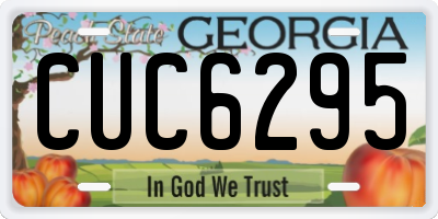GA license plate CUC6295