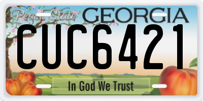 GA license plate CUC6421