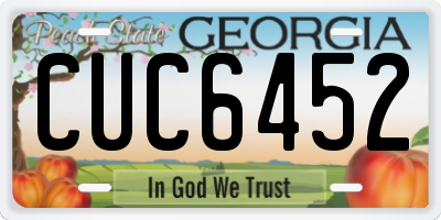 GA license plate CUC6452