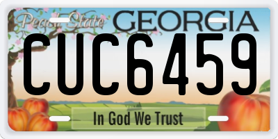 GA license plate CUC6459