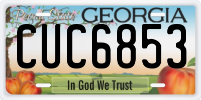 GA license plate CUC6853
