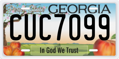 GA license plate CUC7099