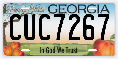 GA license plate CUC7267