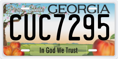 GA license plate CUC7295