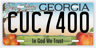 GA license plate CUC7400