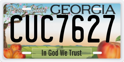 GA license plate CUC7627