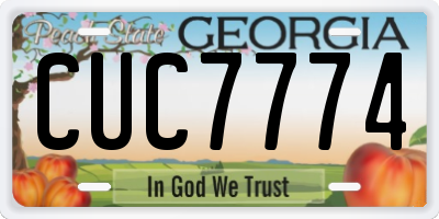 GA license plate CUC7774