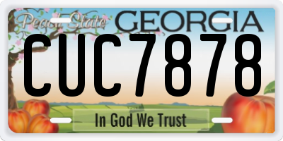 GA license plate CUC7878
