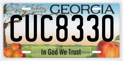 GA license plate CUC8330