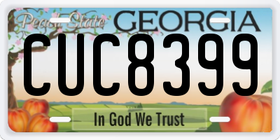 GA license plate CUC8399