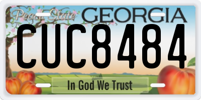 GA license plate CUC8484