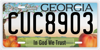 GA license plate CUC8903